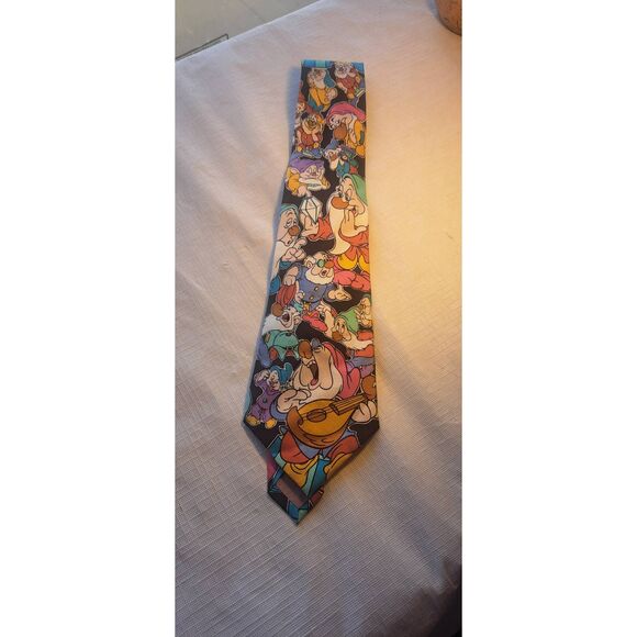 balancine Other - Vintage Disney Snow White Seven Dwarfs Silk Tie Balancine Novelty Necktie 90s Ma